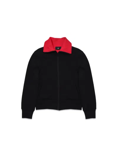 Lii Reversible High-neck Zip Jersey Jacket In Black