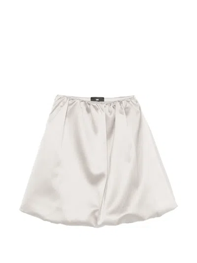 Lii Satin-finish Bubble-hem Mini Skirt In Multi