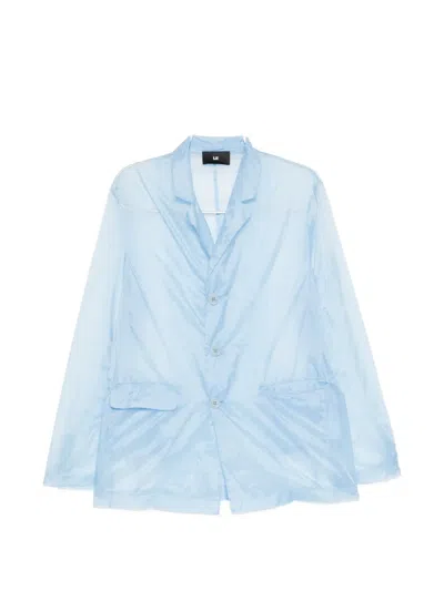 Lii Sheer Single-breasted Jacket In Blue