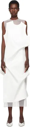 Lii Ssense Exclusive Bridal Capsule Double Layered Maxi Dress In White