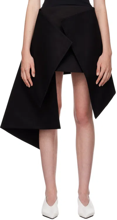 Lii Studio Ssense Exclusive Black Paneled Miniskirt