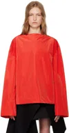 Lii Studio Ssense Exclusive Red Back Slit Blouse In Red