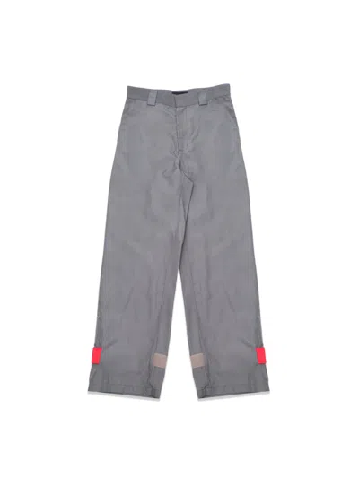 Lii Velcro Straight Trousers In Gray