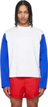 Lii White Contrast Long Sleeve T-shirt In Multi