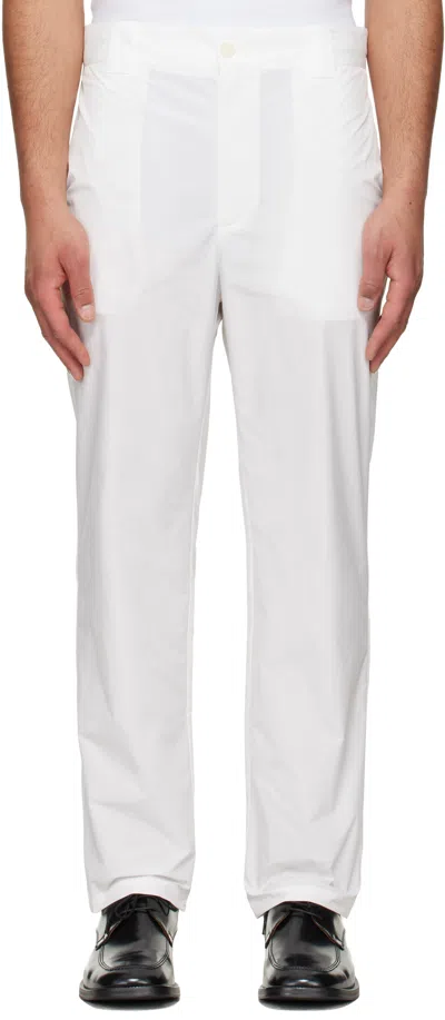 Lii White Straight Fitted Active Trousers