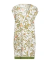Liis - Japan Woman Mini Dress Military Green Size 6 Viscose