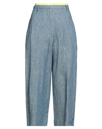 Liis - Japan Woman Pants Blue Size 6 Linen