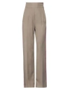 Liis Woman Pants Military Green Size L Polyester, Elastane In Green
