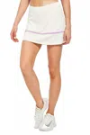 Lija Knit Pindot Fusion Skort In White/provence In White