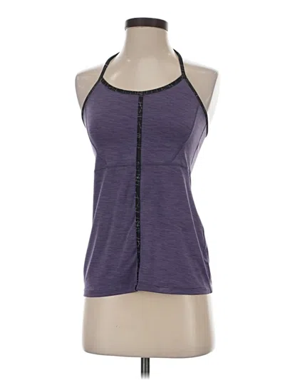 Pre-owned Lija Tank Top Purple Halter Neckline Tops