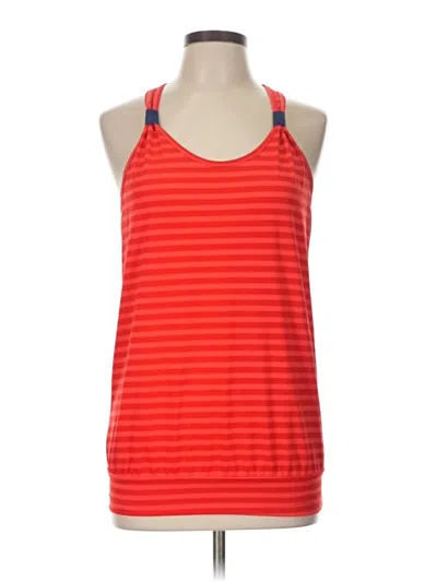 Pre-owned Lija Tank Top Red Halter Neckline Tops