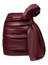 Lika Bow-detail Draped Mini Skirt In Red