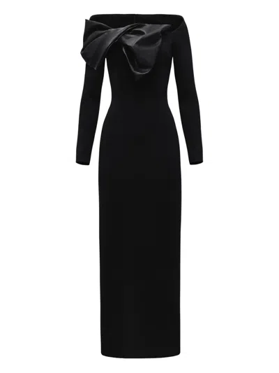 Lika Bow-embellished Dress In Black