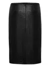 Lika Crocodile-effect Midi Skirt In Black