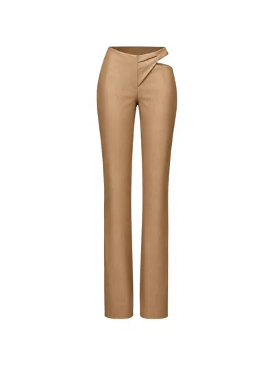 Lika Cut-out High-waisted Trousers In Animal Print