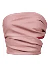 Lika Draped Cut-out Top In Pink