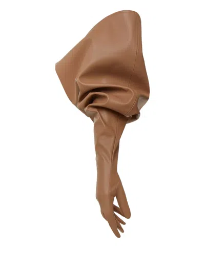 Lika Draped Long Glove In Neutral