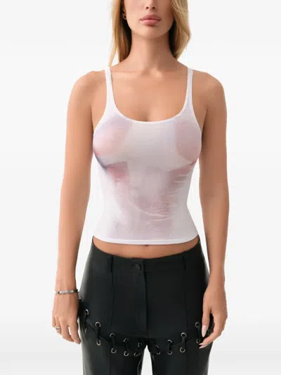 Lika Illusion-print Tank Top In Pink