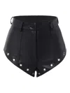 Lika Lace-up Eyelet Shorts In Black