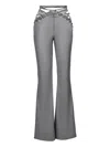 Lika Lace-up Flared Trousers In Gray