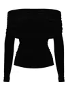 Lika Off-shoulder Draped Top In Black