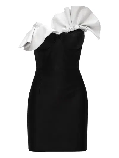 Lika Ruffle-detail Mini Dress In Black