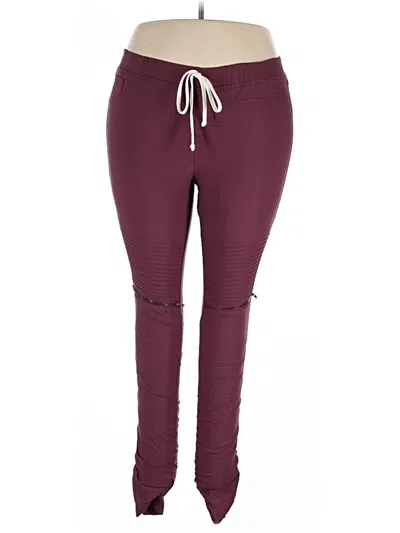 Pre-owned Like An Angel Active Pants In Burgundy