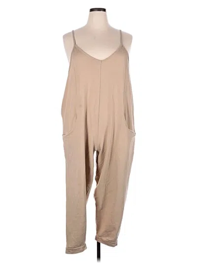 Pre-owned Like An Angel Jumpsuit In Tan