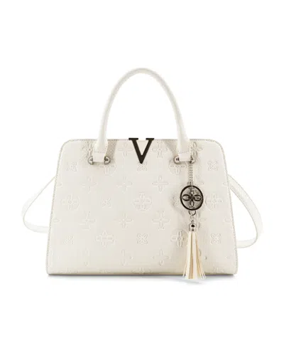 Like Dreams Alessia Top Handle Medium Satchel Handbag In White