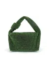 Like Dreams Ashley Small Rhinestone Top Handle Bag In Green