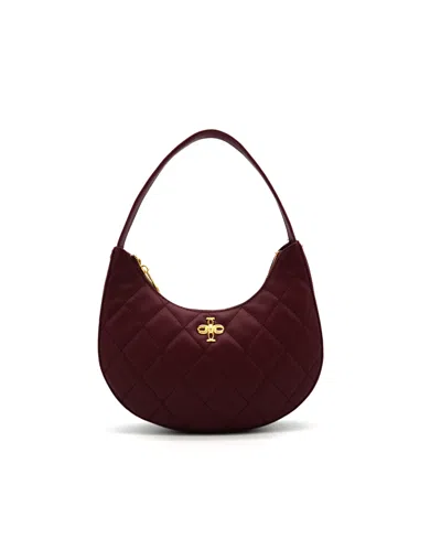 Like Dreams Astra Quilted Adjustable Shoulder Bag In Burgundy