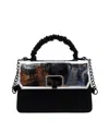 Like Dreams Blaze Metallic Crossbody Bag In Black