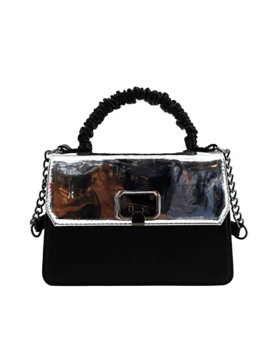Like Dreams Blaze Metallic Crossbody Bag In Black