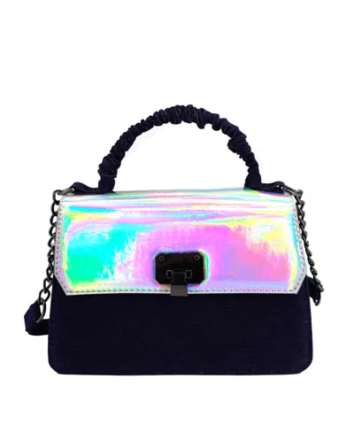 Like Dreams Blaze Metallic Crossbody Bag In Dark Denim