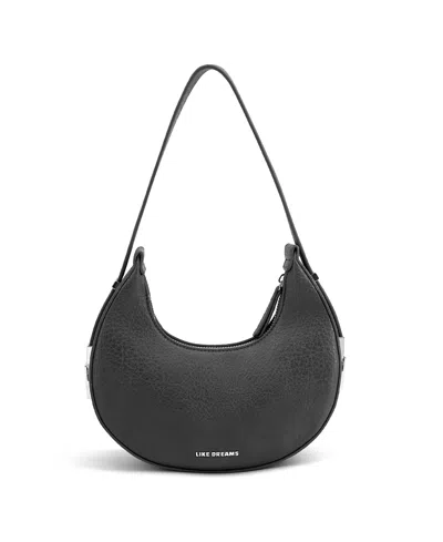 Like Dreams Carol Top Handle Crescent Shoulder Bag In Black