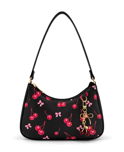 Like Dreams Cerina Cherry Small Shoulder Handbag In Black