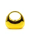 Like Dreams Cleo Aura Metallic Top Handle Clutch In Gold