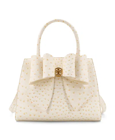 Like Dreams Colette Bow Medium Crossbody Handbag In White