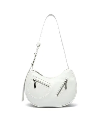 Like Dreams Dolce Crackled Shoulder Bag In Cream