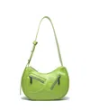 Like Dreams Dolce Crackled Shoulder Bag In Lime