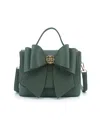 Like Dreams Double Bow Magnetic Crossbody Bag In Green
