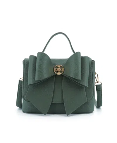 Like Dreams Double Bow Magnetic Crossbody Bag In Green