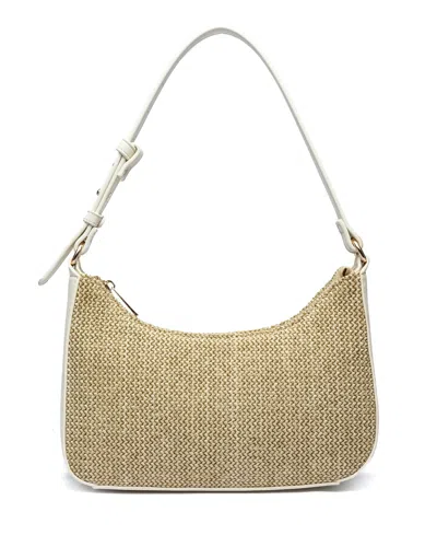 Like Dreams Eden Straw Shoulder Bag In Ivory