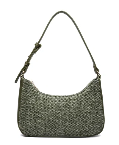 Like Dreams Eden Straw Shoulder Bag In Olive