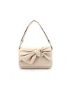 Like Dreams Elena Bow Small Shoulder Bag In Ivory