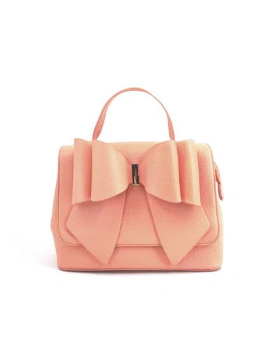 Like Dreams Eva Double Bow Mini Crossbody Bag In Coral