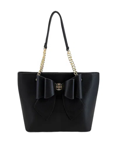 Like Dreams Everyday Rebel Bow Extra-large Tote Bag In Black