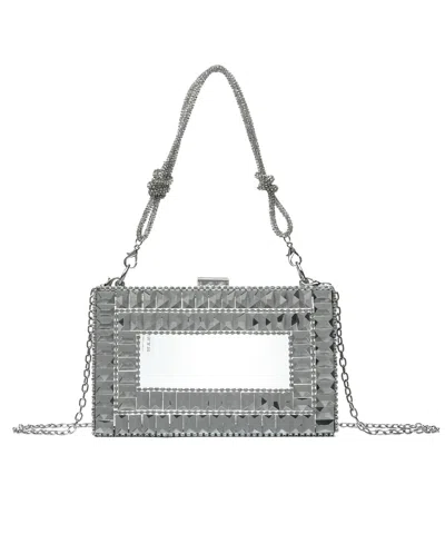 Like Dreams Felix Dual Rhinestone Evening Clutch In Clear