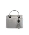 Like Dreams Grove Puffer Leather Satchel In Gray