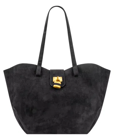 Like Dreams Harper Lock Gold-tone Large Tote Handbag In Black